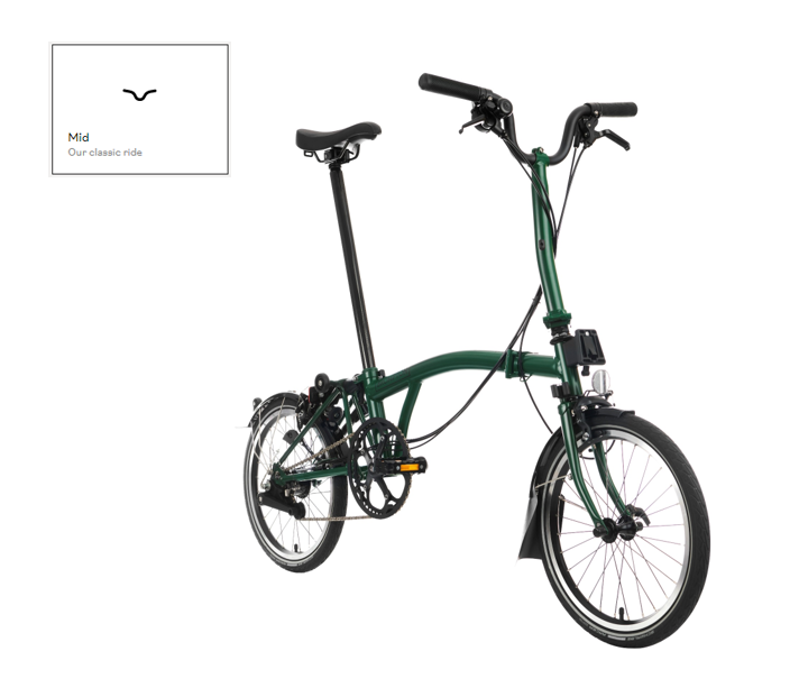 Brompton C Line Explore Folding Bike 2023 in Racing Green-7